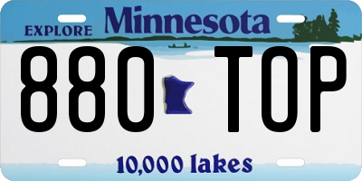 MN license plate 880TOP