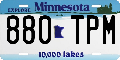 MN license plate 880TPM