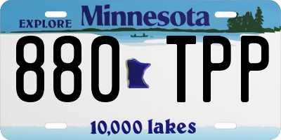 MN license plate 880TPP