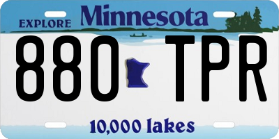 MN license plate 880TPR