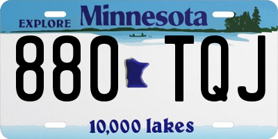 MN license plate 880TQJ