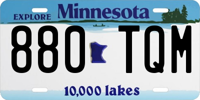 MN license plate 880TQM