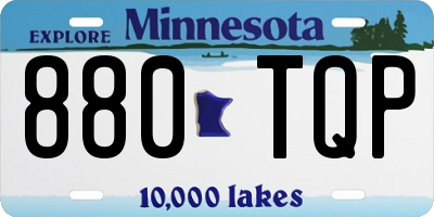 MN license plate 880TQP