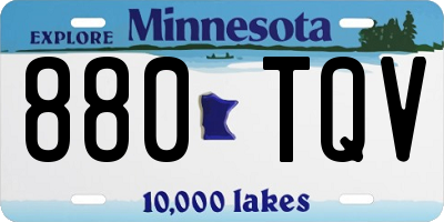 MN license plate 880TQV