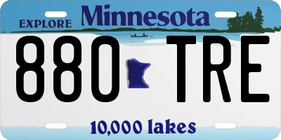 MN license plate 880TRE