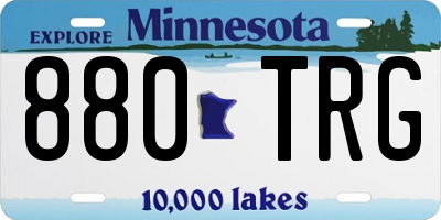 MN license plate 880TRG