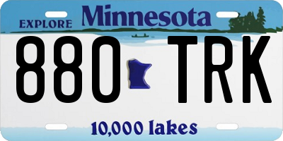 MN license plate 880TRK
