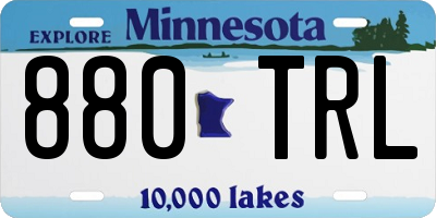 MN license plate 880TRL