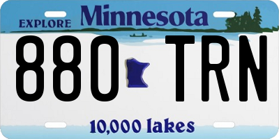 MN license plate 880TRN