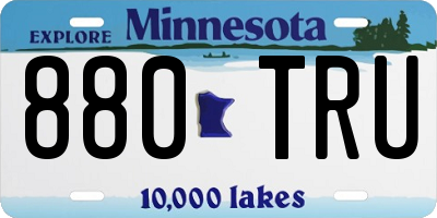 MN license plate 880TRU