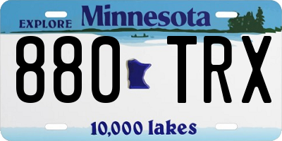 MN license plate 880TRX