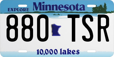 MN license plate 880TSR