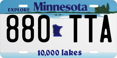 MN license plate 880TTA