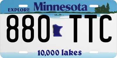MN license plate 880TTC