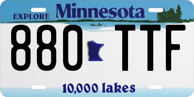 MN license plate 880TTF