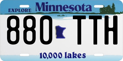 MN license plate 880TTH