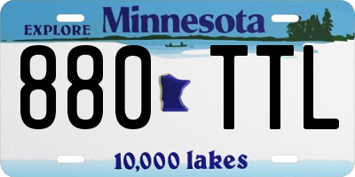 MN license plate 880TTL