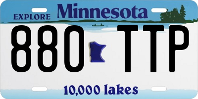 MN license plate 880TTP