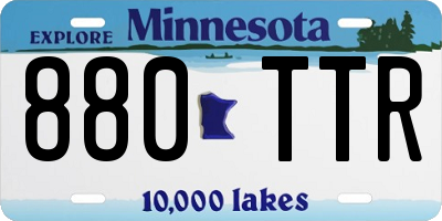 MN license plate 880TTR