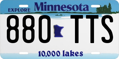 MN license plate 880TTS