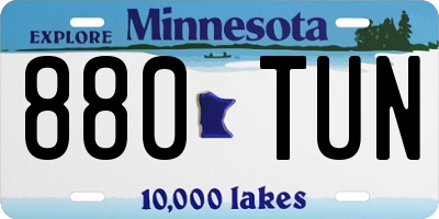 MN license plate 880TUN