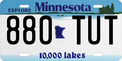 MN license plate 880TUT
