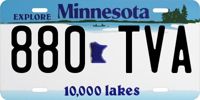 MN license plate 880TVA