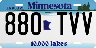 MN license plate 880TVV