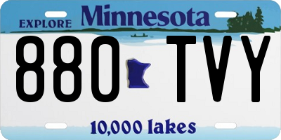 MN license plate 880TVY