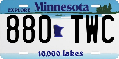 MN license plate 880TWC