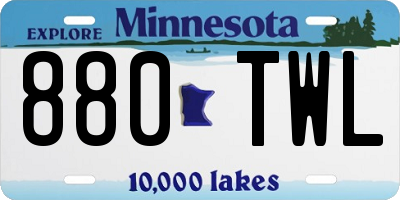 MN license plate 880TWL