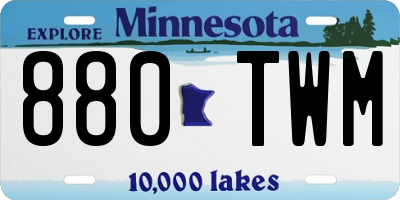 MN license plate 880TWM