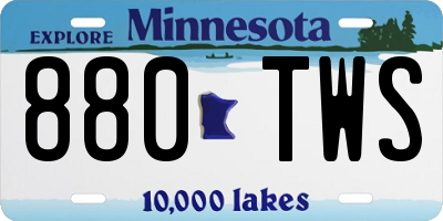 MN license plate 880TWS