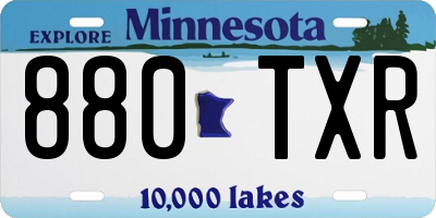 MN license plate 880TXR