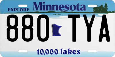 MN license plate 880TYA