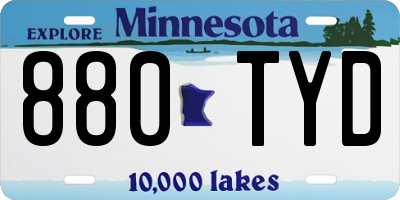 MN license plate 880TYD