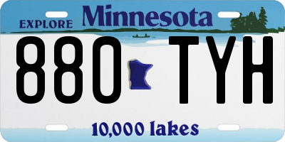 MN license plate 880TYH