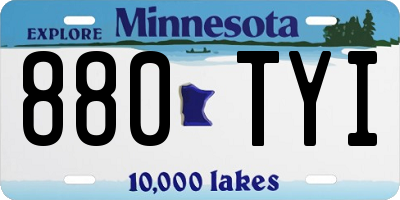 MN license plate 880TYI