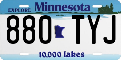 MN license plate 880TYJ