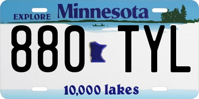 MN license plate 880TYL
