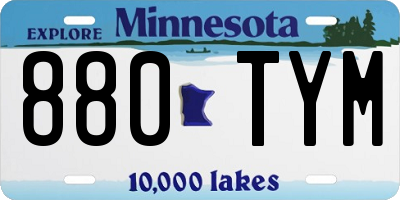 MN license plate 880TYM
