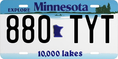 MN license plate 880TYT