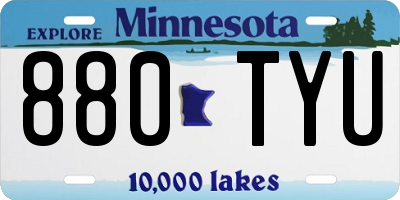 MN license plate 880TYU