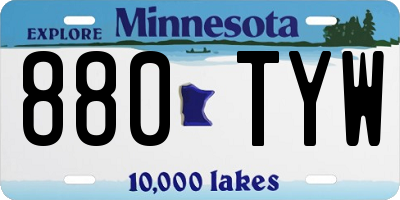 MN license plate 880TYW