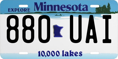 MN license plate 880UAI