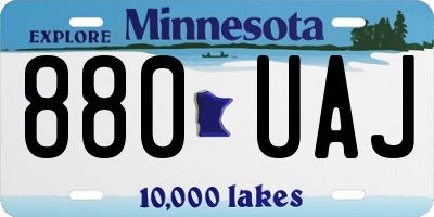 MN license plate 880UAJ