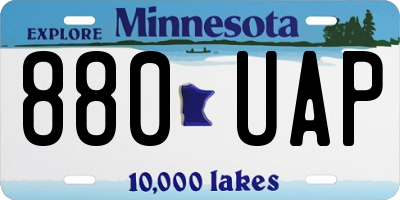 MN license plate 880UAP