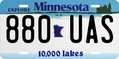 MN license plate 880UAS