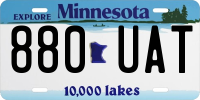 MN license plate 880UAT