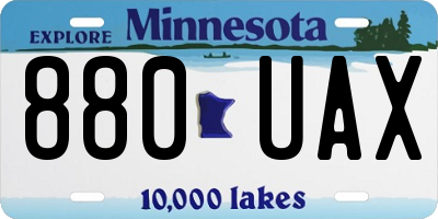 MN license plate 880UAX